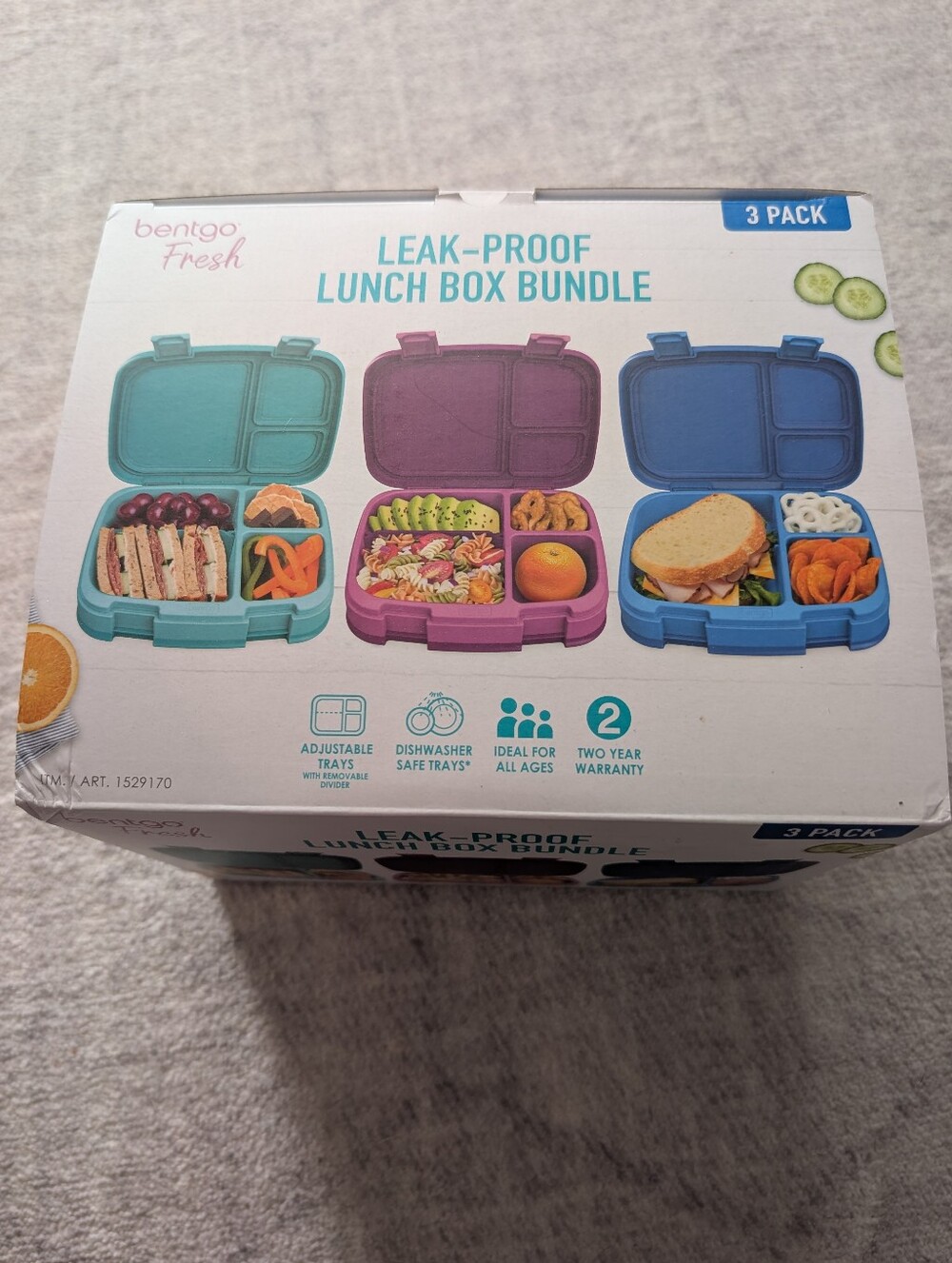 NWT Bentgo Lunch Box, 3 Pack